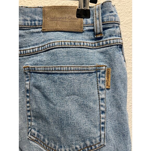 Coldwater Creek Womens Straight Leg Denim Jeans Size 12 Blue 96% Cotton 4% Spand - Picture 4 of 5
